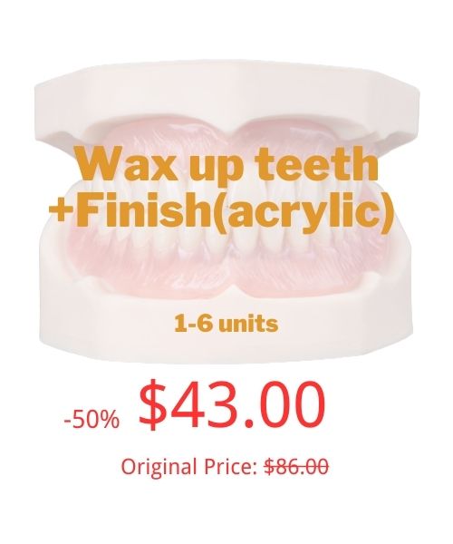 Prix du cirage des dents +Finition (acrylique)